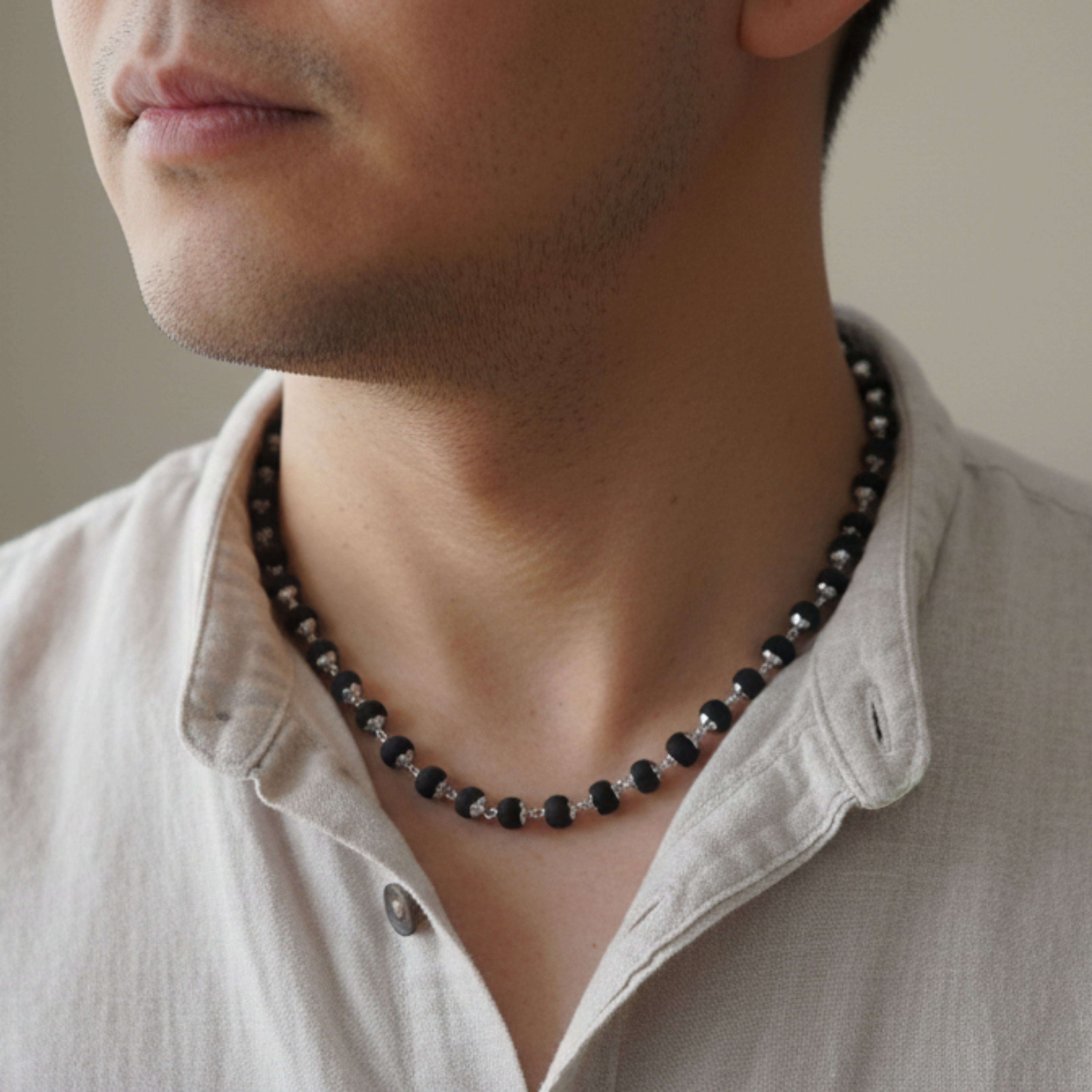 Ebony Mala - Karungali Malai (8mm)