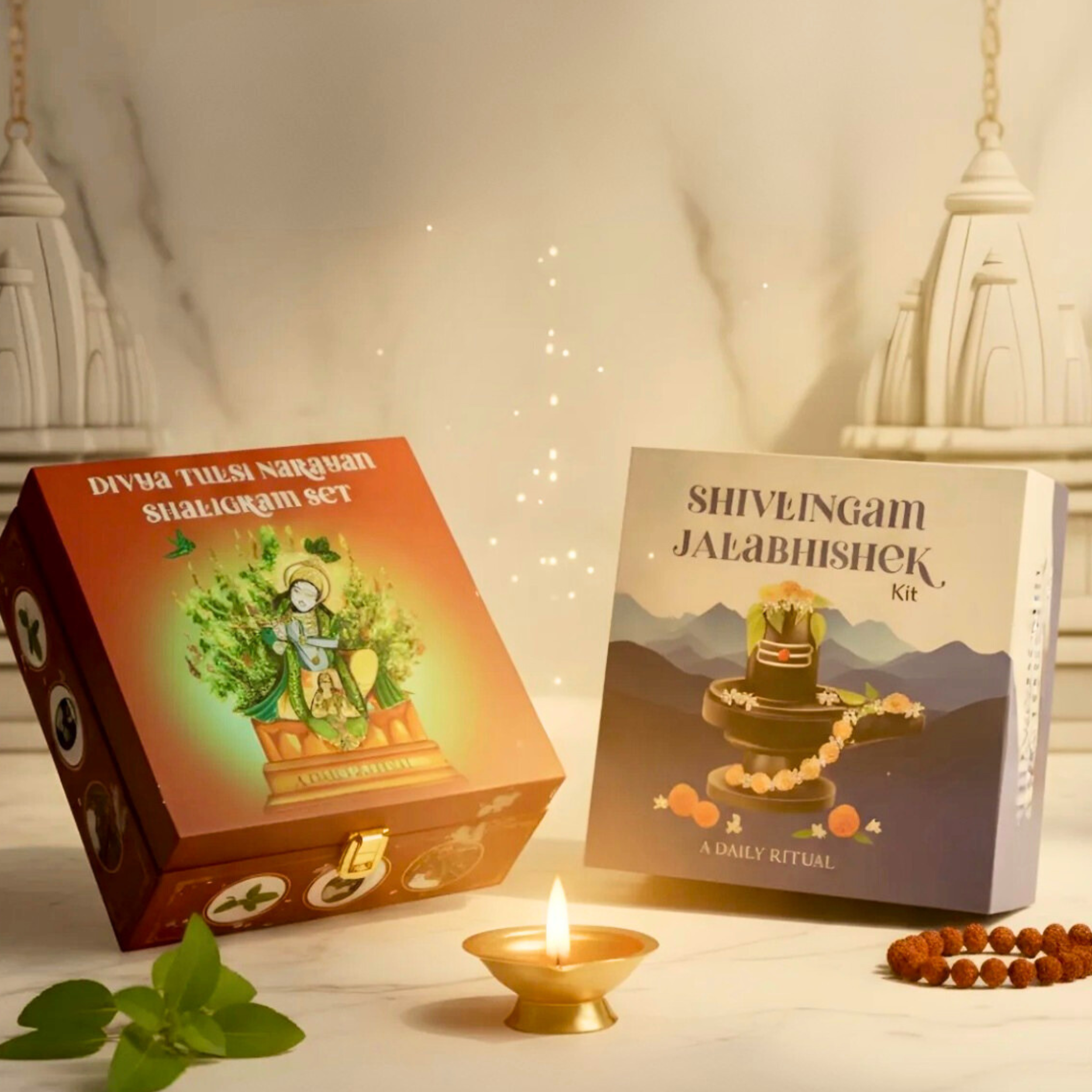 Shivling Abhishek Kit & Divya Tulsi Narayan Shaligram Set Combo
